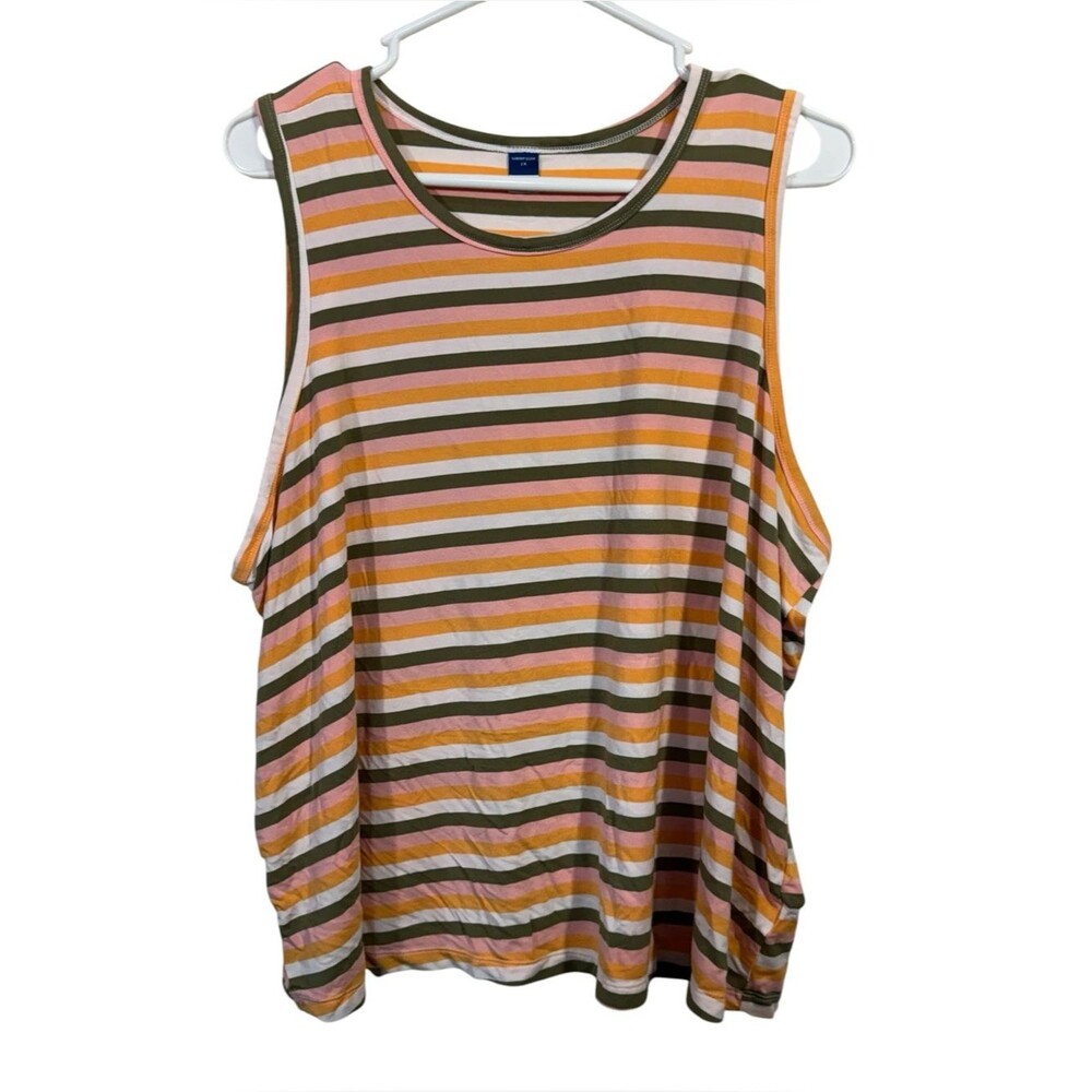 NWOT Old Navy Plus Size Sunday Sleep Striped Pajama Tank Top